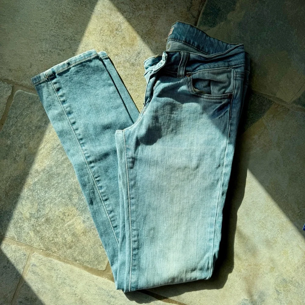 Forever 21 Y2K 2000s Vintage Light Blue Skinny Jeans‎ Size 3/26